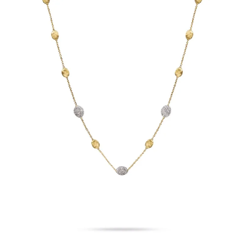 Marco Bicego Siviglia 18K Yellow Gold Diamond Station Necklace