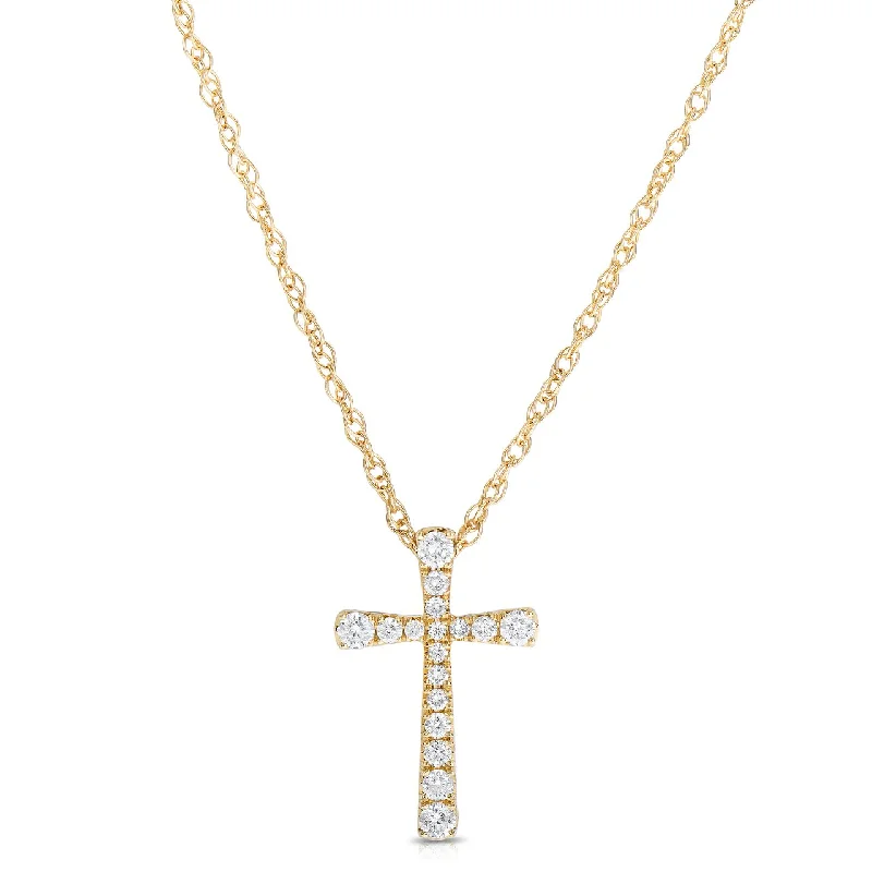 Sabel Collection 14K Yellow Gold Diamond Cross Pendant