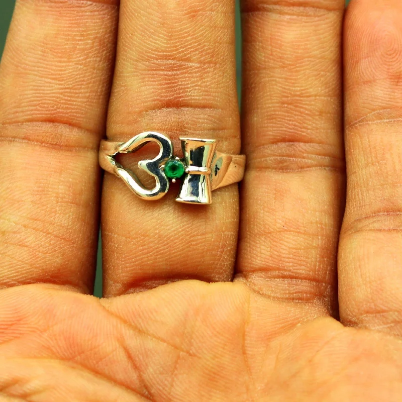 925 sterling silver vintage customized design shiva trident trishul ring band, excellent customized pretty ring unisex jewelry sr280