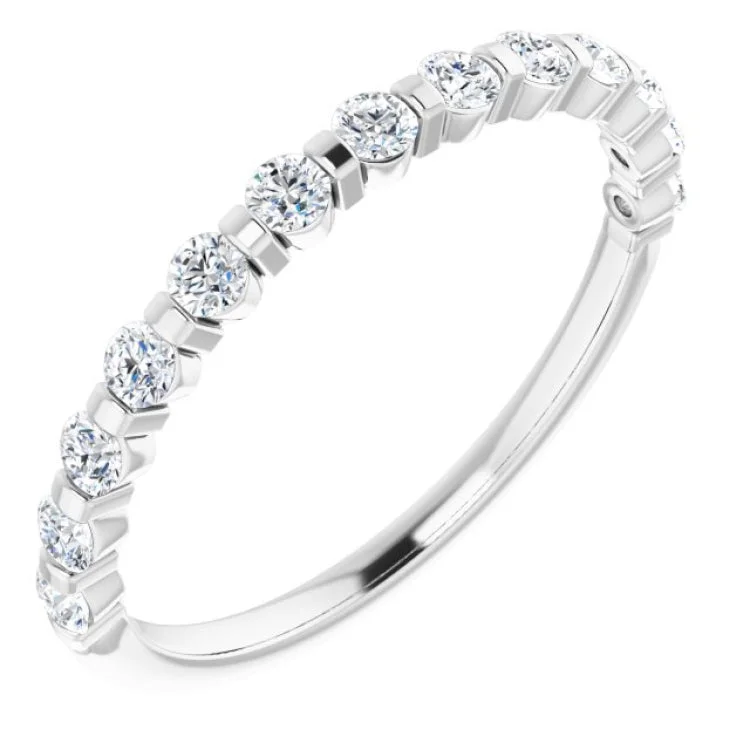 Platinum 3/8 CTW Natural Diamond Anniversary Band