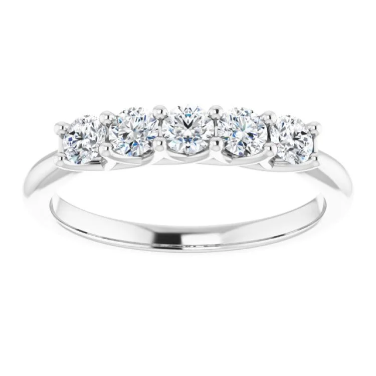 Platinum 1/2 CTW Natural Diamond Anniversary Band