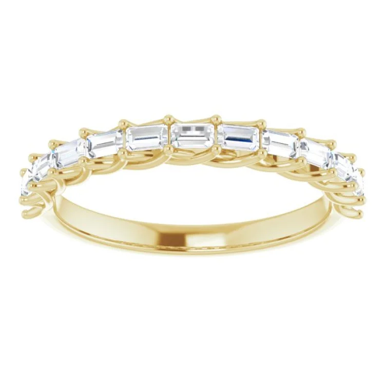 14K Yellow 3/8 CTW Natural Diamond Anniversary Band