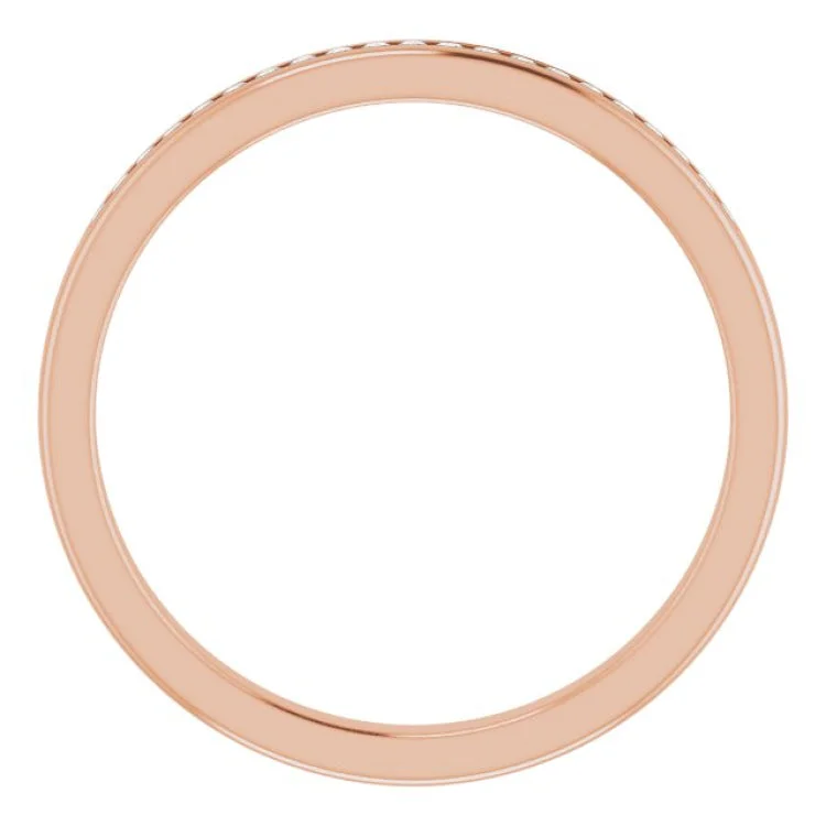 14K Rose 1/6 CTW Natural Diamond Band