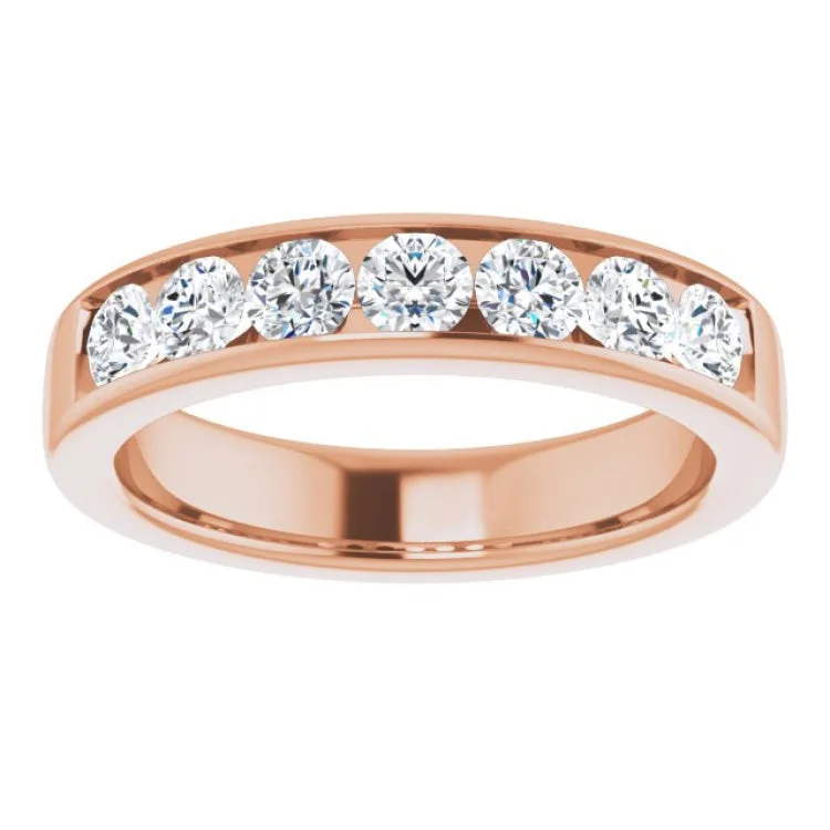 14K Rose 1 3/8 CTW Natural Diamond Band