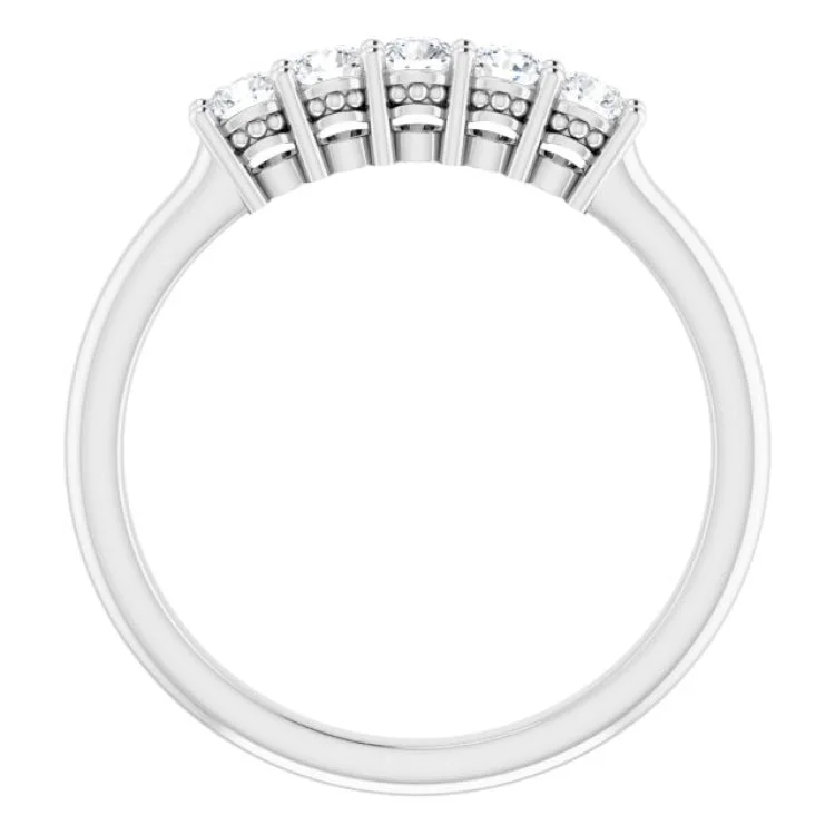 Platinum 1/3 CTW Natural Diamond Anniversary Band