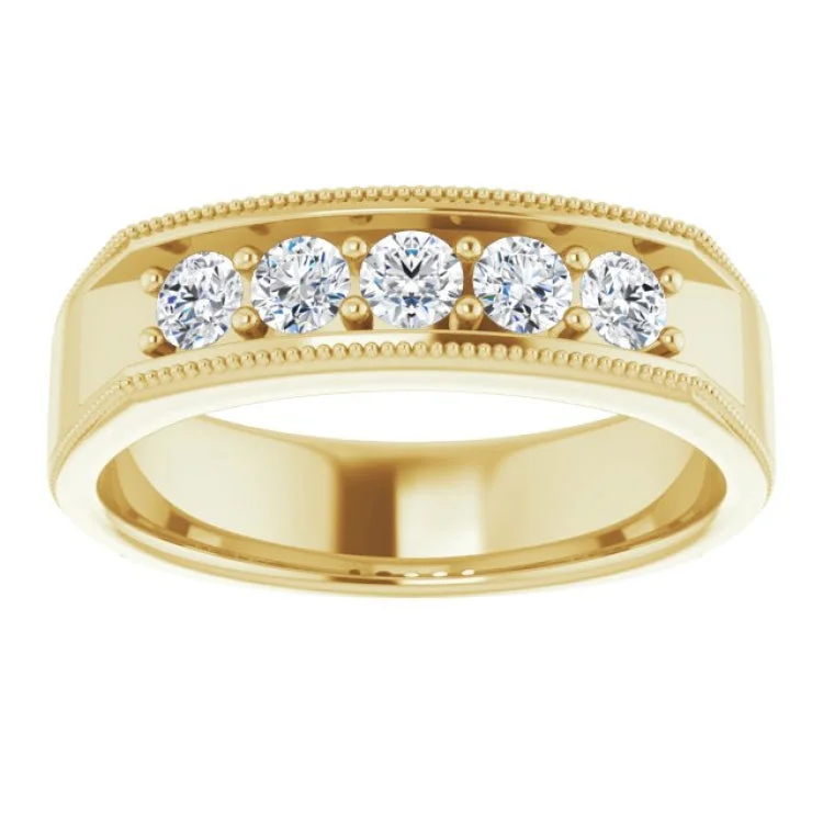 14K Yellow 5/8 CTW Natural Diamond Ring