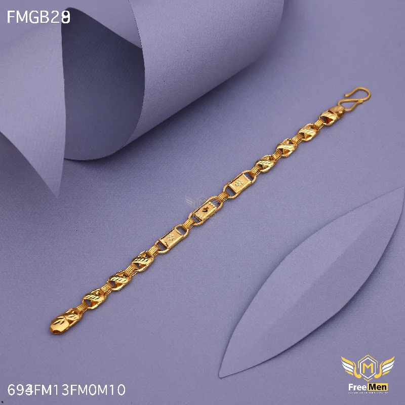 Freemen Gold Forming Nawabi Pan Bracelet for Men - FMGB29