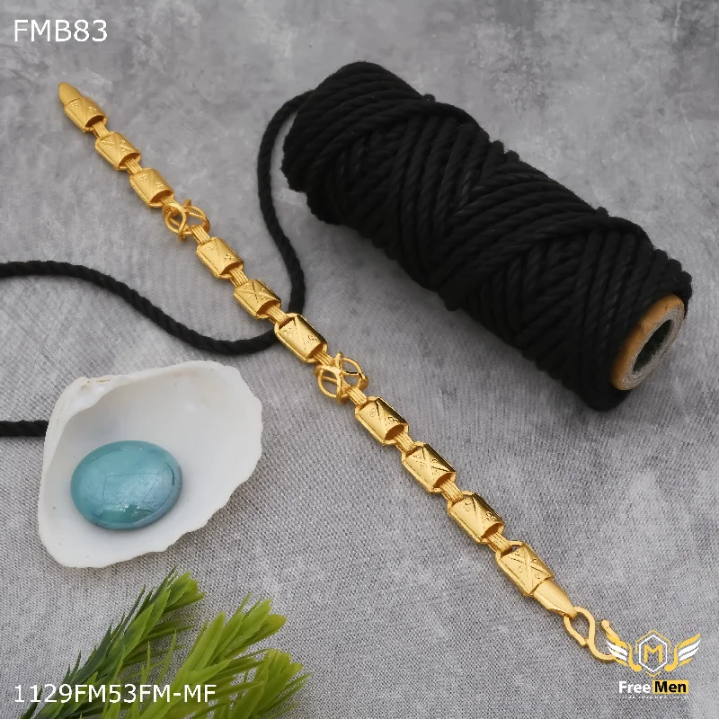 Freemen nawabi Bracelet with x design for Men - FMB83