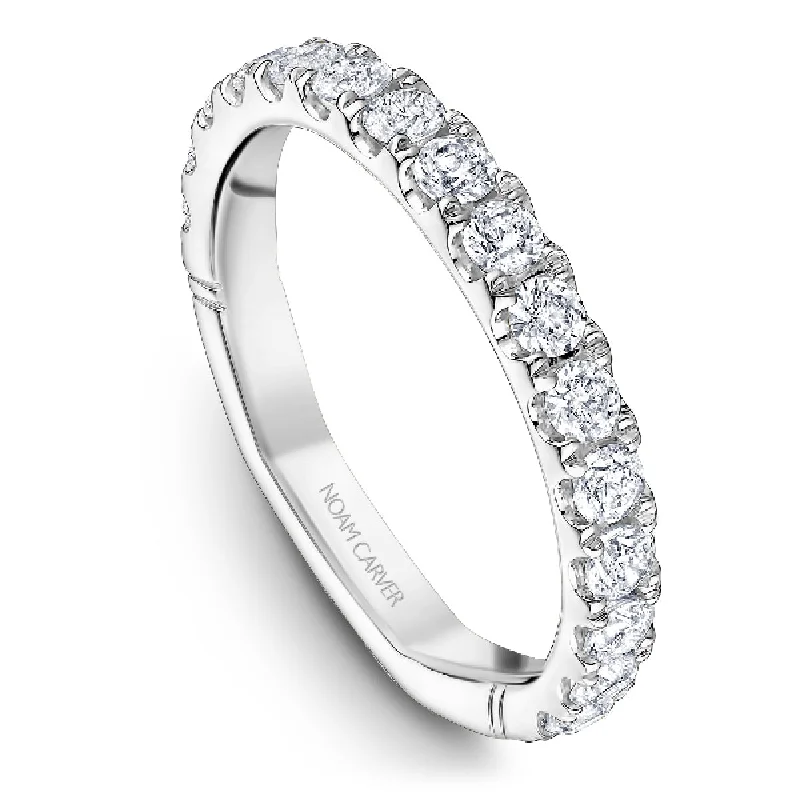 Noam Carver Atelier Straight Diamond Wedding Band in White Gold