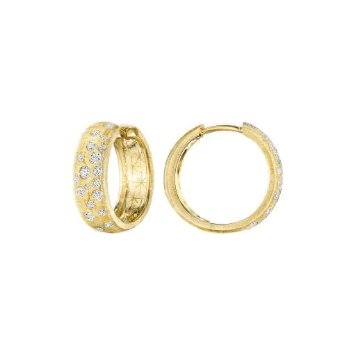 Penny Preville 18K Yellow Gold Galaxy Diamond Huggie Earrings