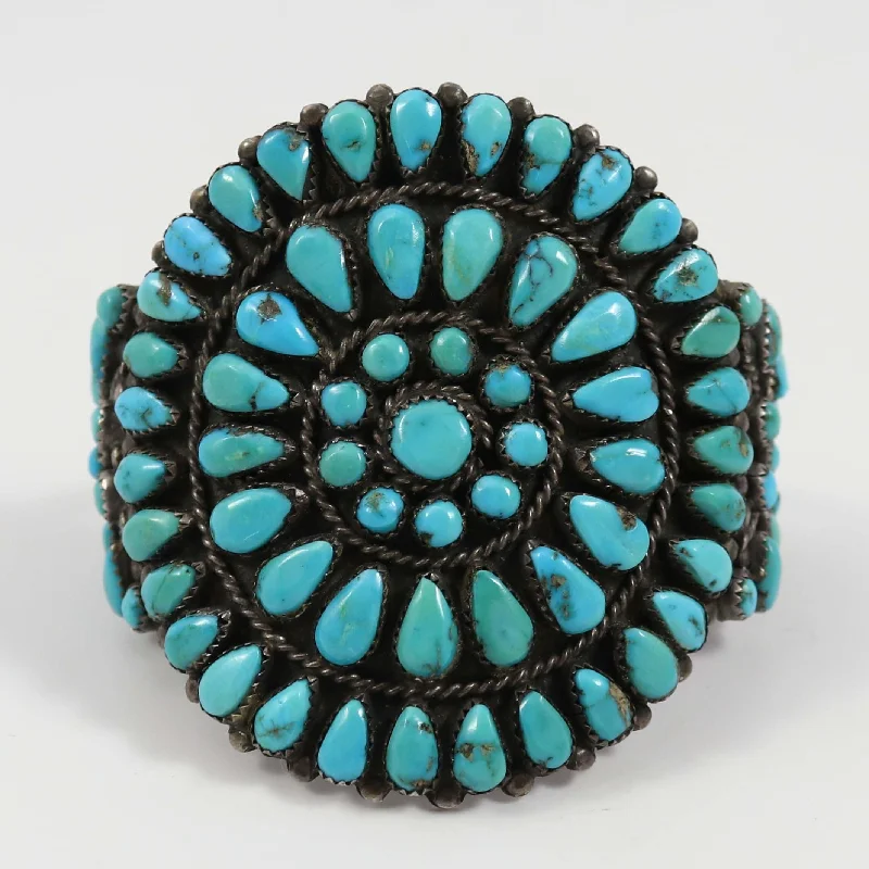 1940s Turquoise Cluster Cuff