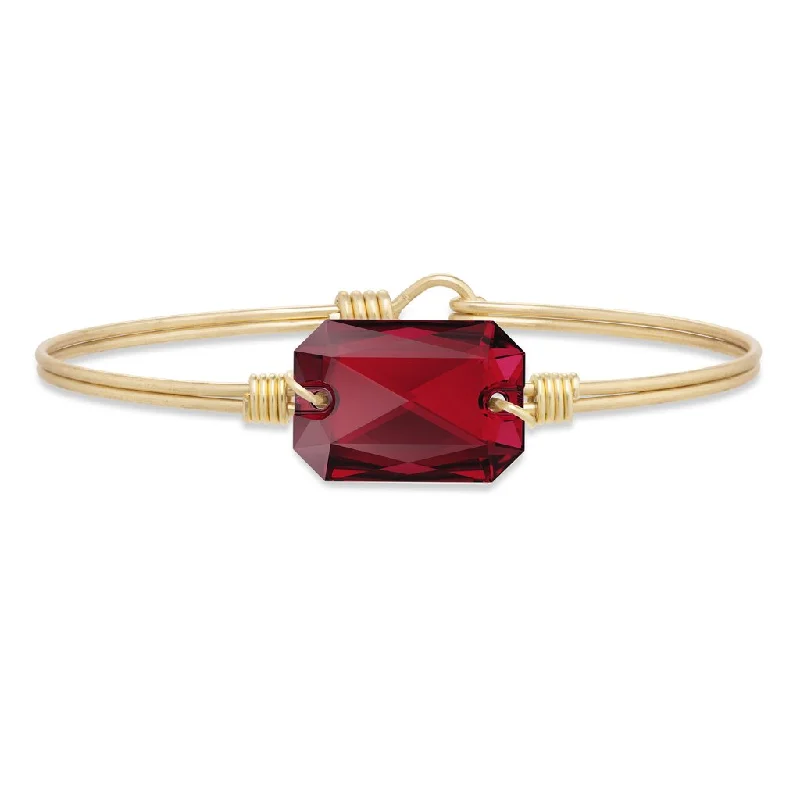 Dylan Scarlet Brass Bangle Bracelet