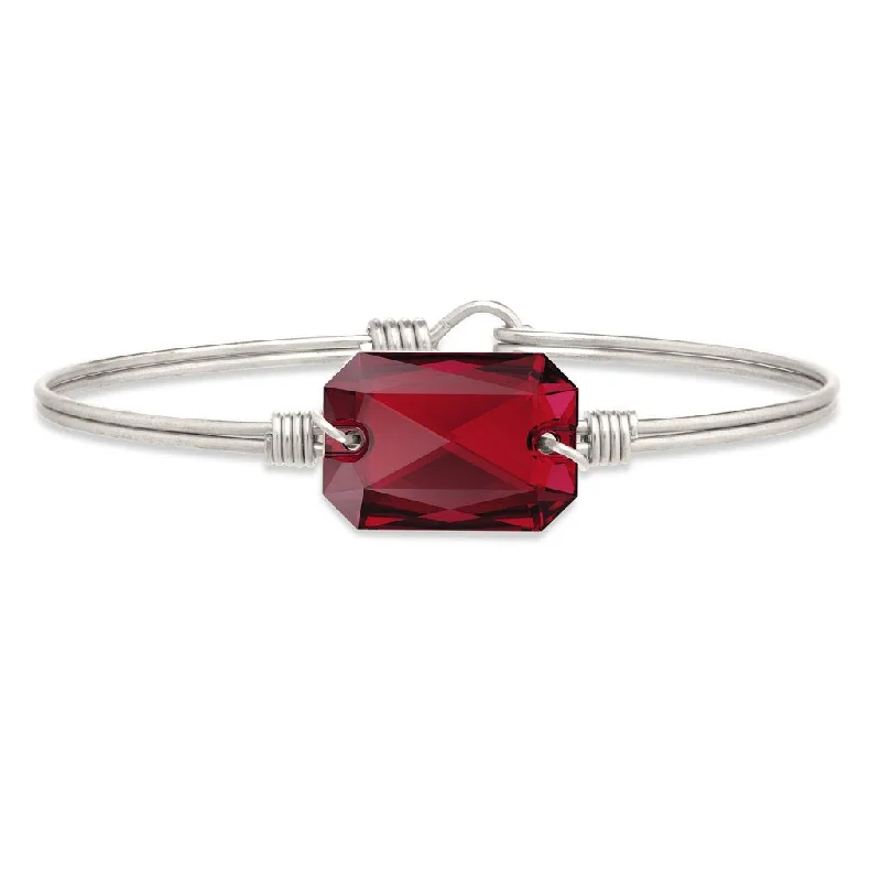 Dylan Scarlet Silver Bangle Bracelet