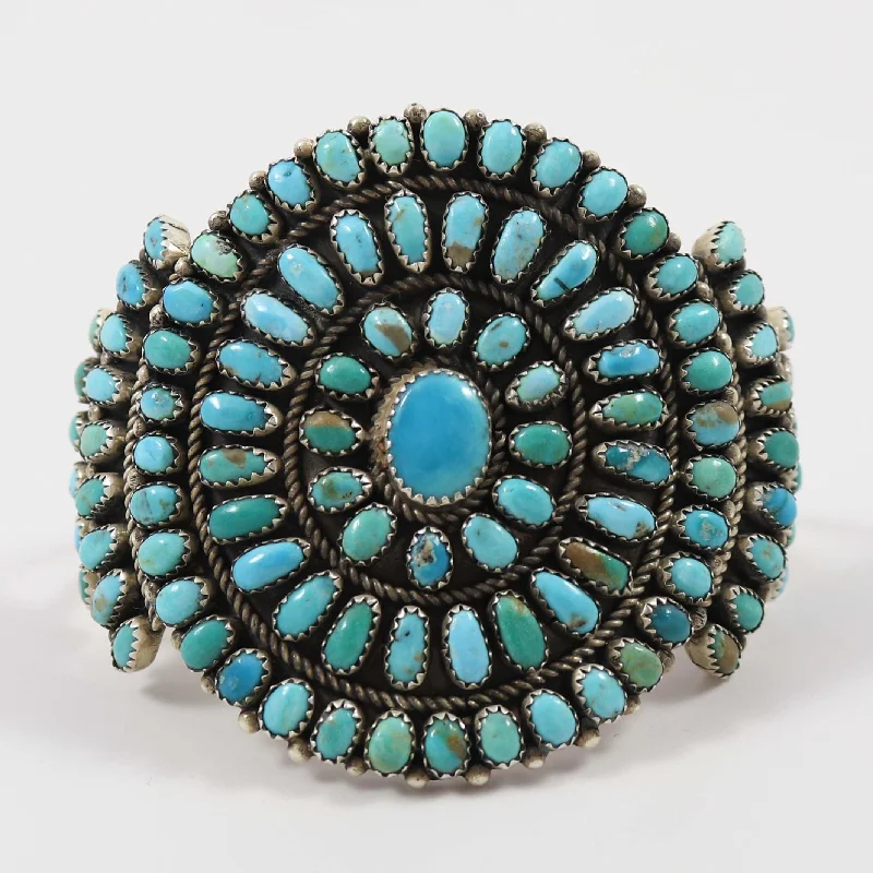 Kingman Turquoise Cluster Cuff