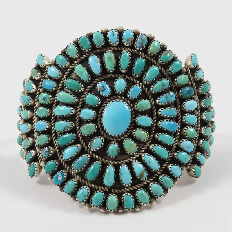 Kingman Turquoise Cluster Cuff