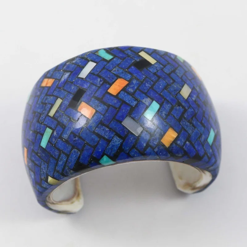 Lapis Shell Cuff