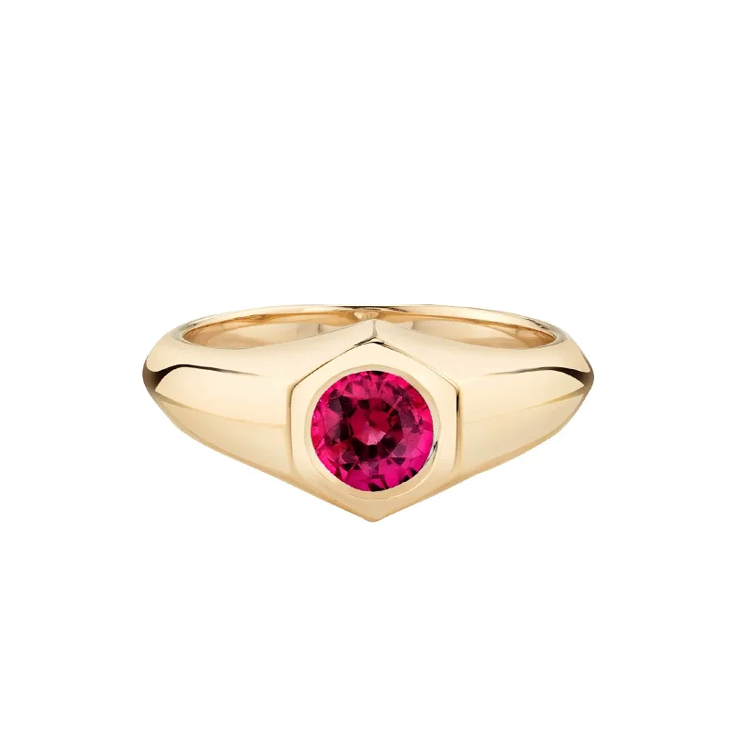 Birthstone Signet Ring - July Ruby