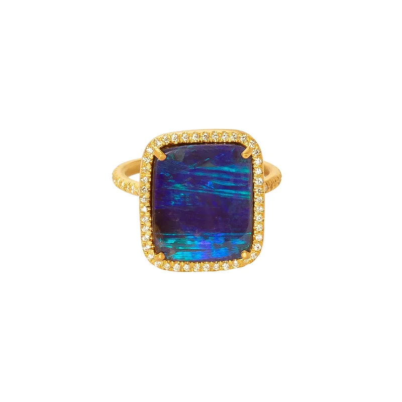 Opal Rectangle Ring