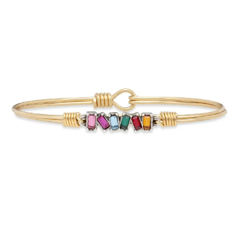 Mini Hudson Ombre Brass Bangle Bracelet