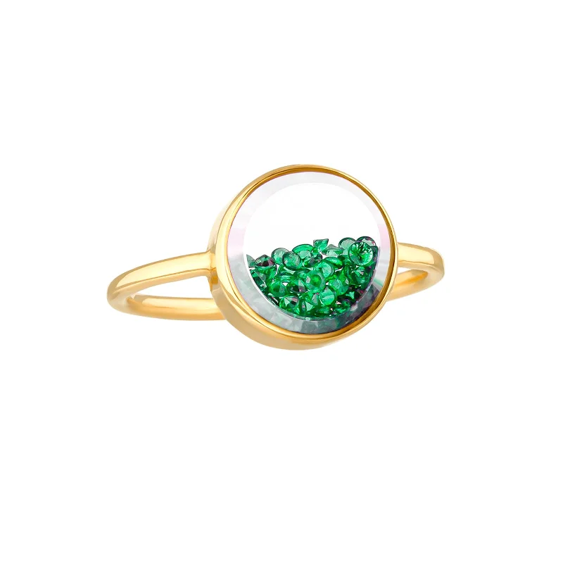 Core Emerald Shaker Ring