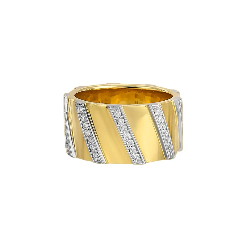 Striped Cigar Band Ring