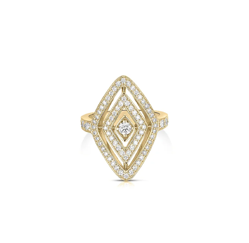 Roberto Coin Diamante Yellow Gold Diamond Ring