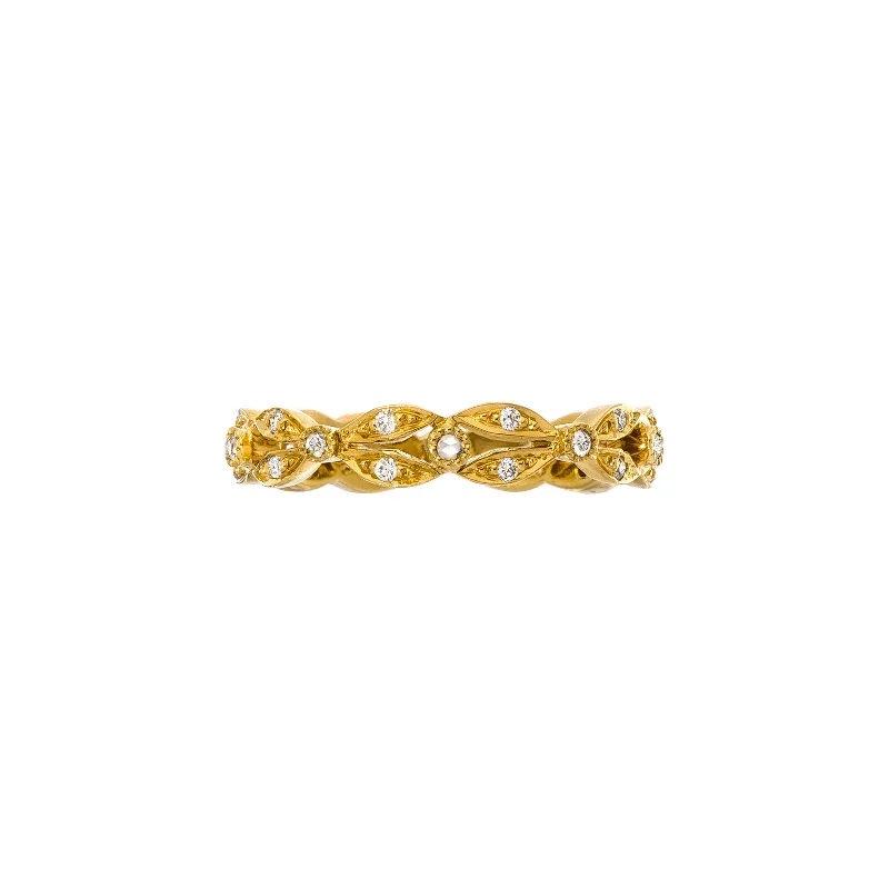 Garland Diamond Band - Yellow Gold