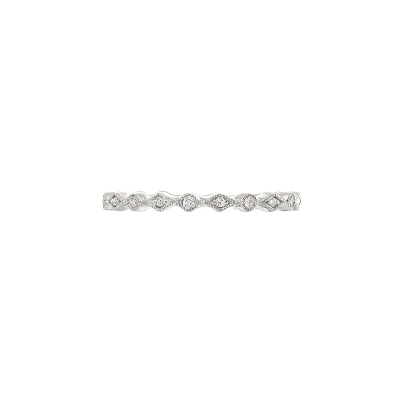 Isabella Half Diamond Band - White Gold