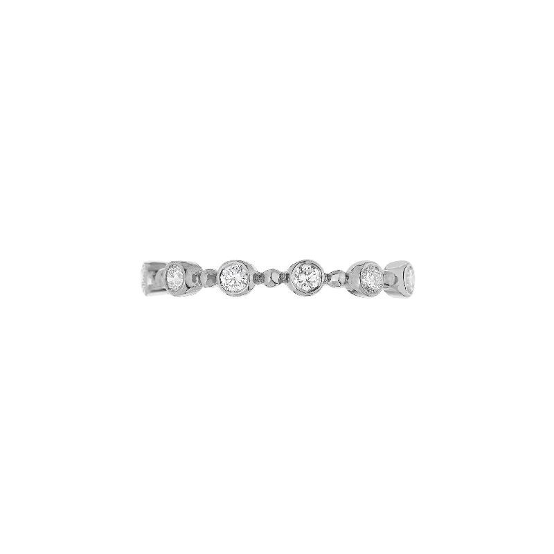 Petit Bubble Diamond Ring - White Gold