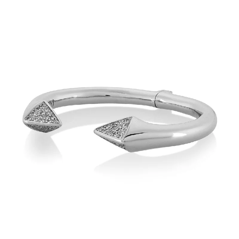 Sloane Silver Pave CZ Cuff Bracelet