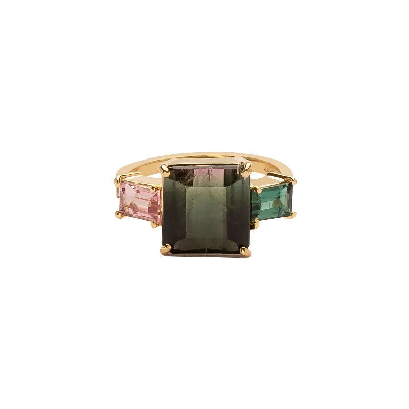 Galaxy Ring - Watermelon Tourmaline