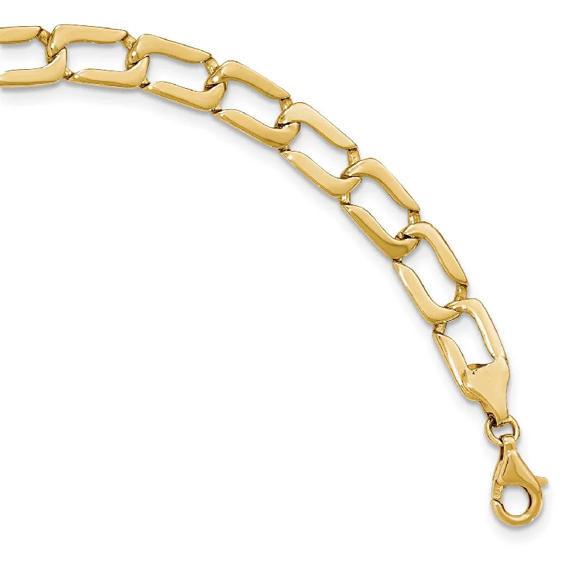 14KT Yellow Gold 8.5-inch 9MM Lobster Clasp Bracelet