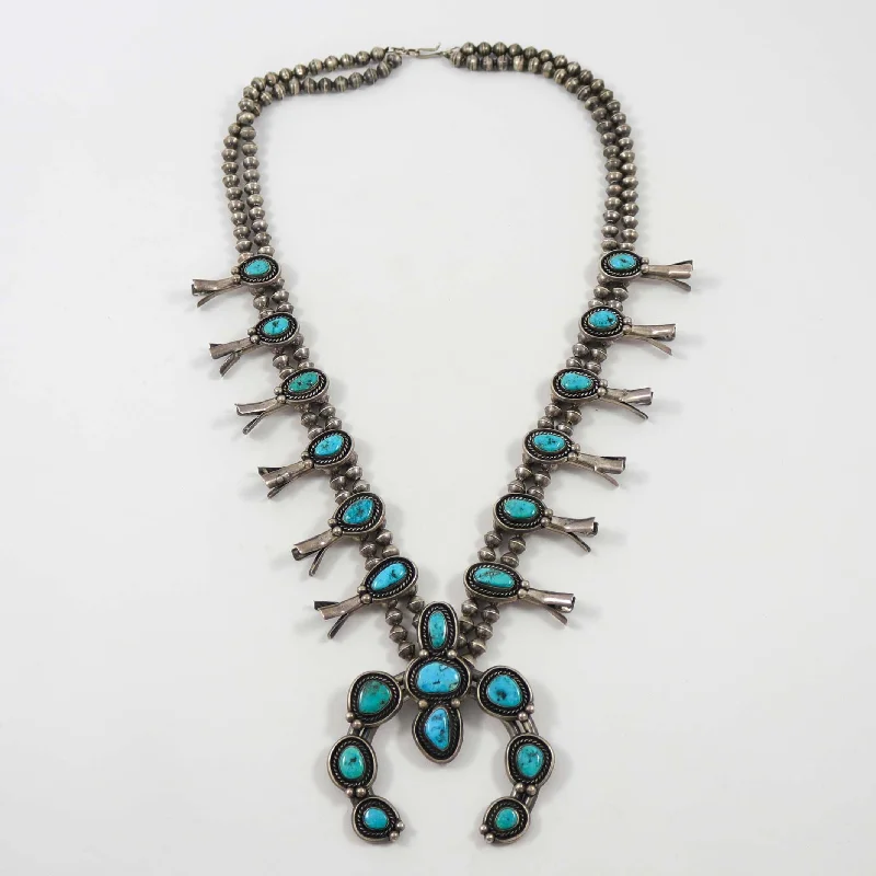 1960s Turquoise Squash Blossom