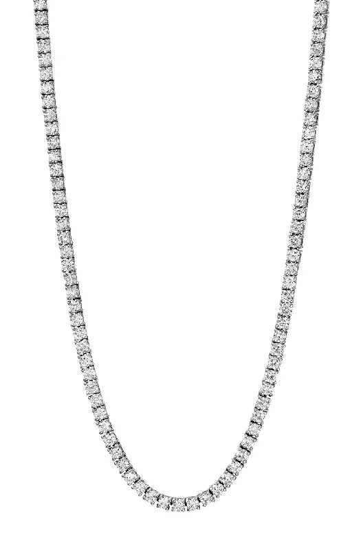 Lab Grown 12.81 Cttw. White Gold Diamond Tennis Necklace