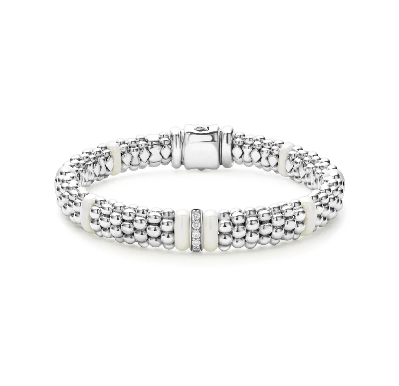 LAGOS White Caviar Single Station Diamond Caviar Bracelet