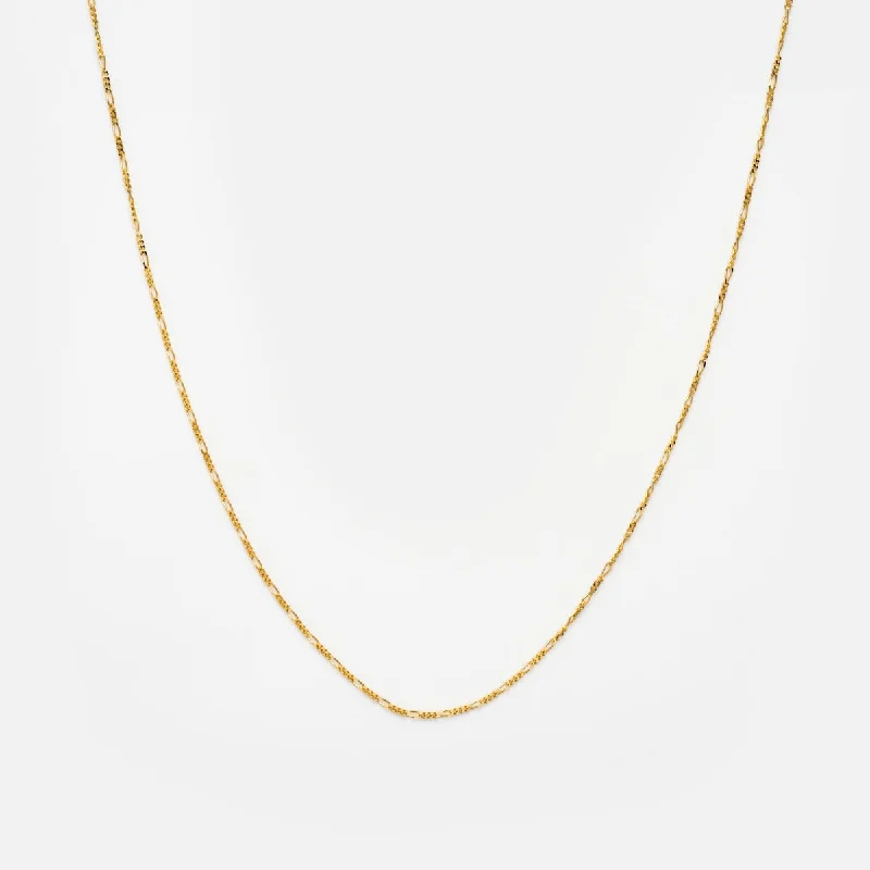 Solid Gold Figaro Chain