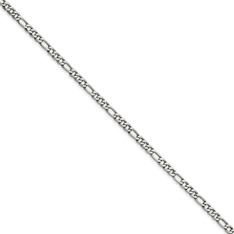 Stainless Steel 5.30mm 7in Figaro Bracelet