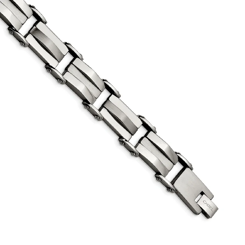 Stainless Steel Brushed & Polished 8.5in Bracelet